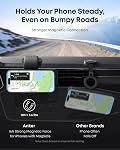 Anker Nano Detachable Car Mount, 360° Adjustable Car Phone Holder with Bracket and Magnetic Ring, for iPhone 16/15/14/13/12 Series, Samsung, and More (Magnetic Mount Only, Does Not Support Charging)