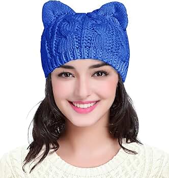 帽子 Volume Knit Beanie Women's Soft Knitting Visor Beanie Winter Hat with Brim