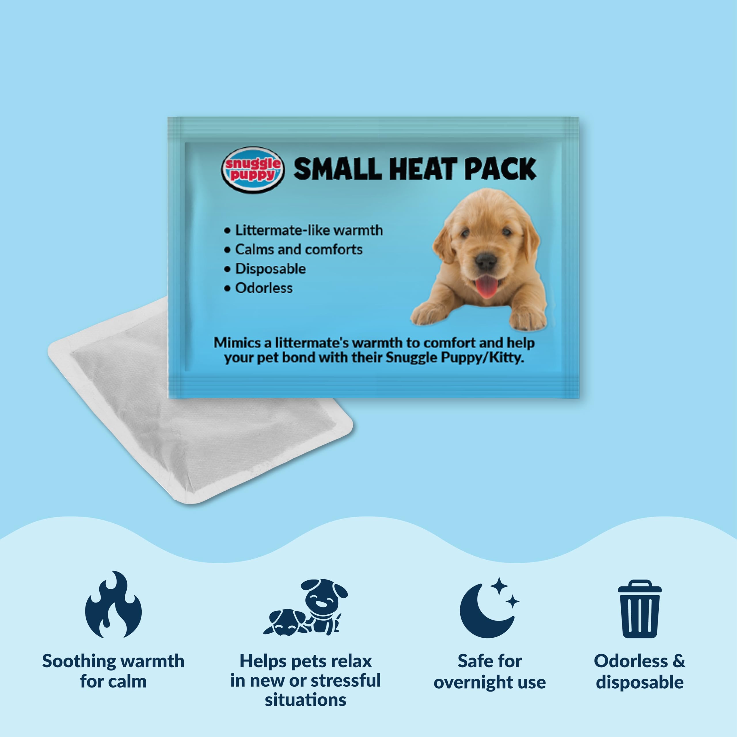 Snuggle Puppy Juguete junior para cachorros, latido del corazón, para perros, alivio de la ansiedad de mascotas y ayuda calmante, juguete cómodo para perros, entrenamiento de comportamiento y ayuda