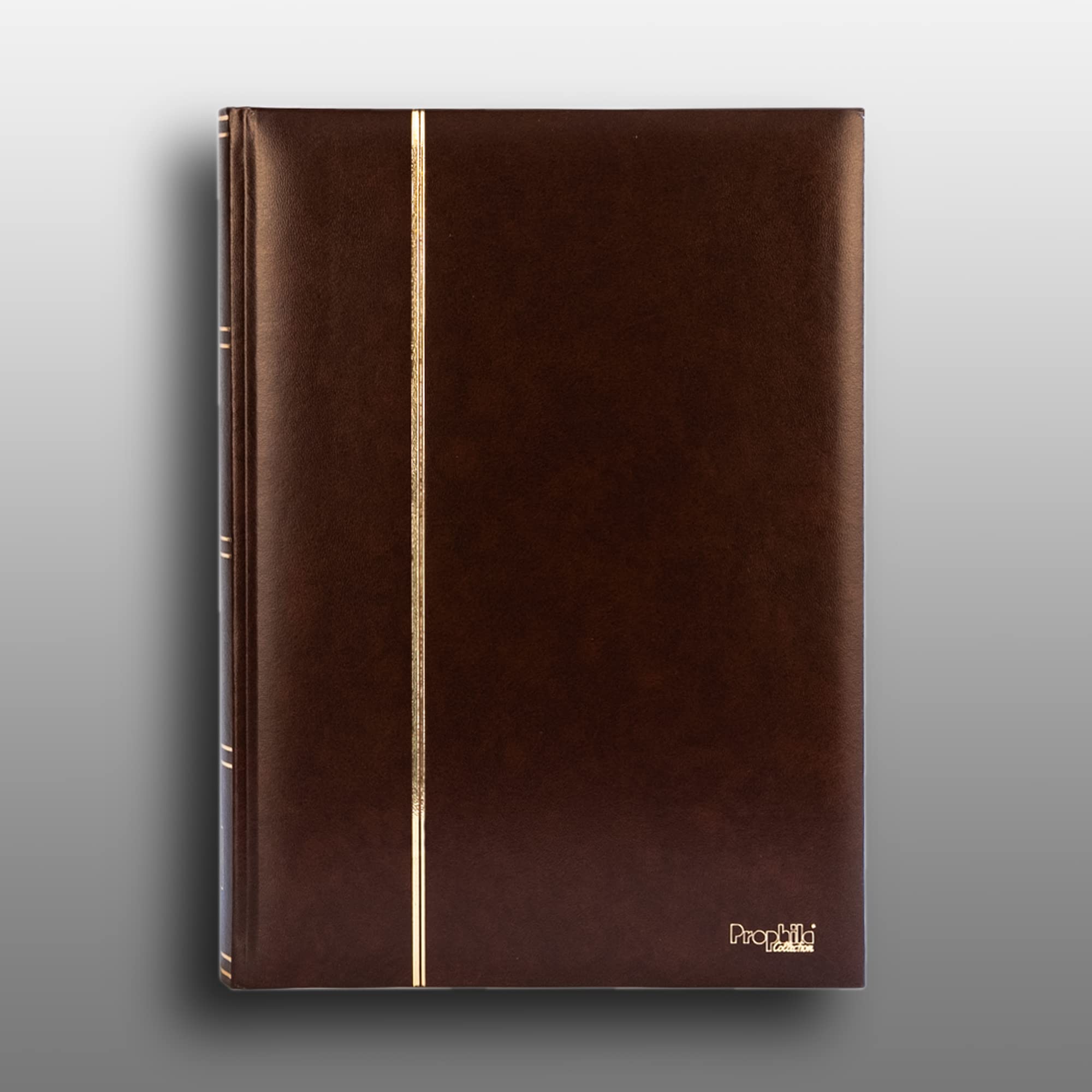 Prophila album pour timbres, 60 pages, intérieur divisé blanc (couv. marron)