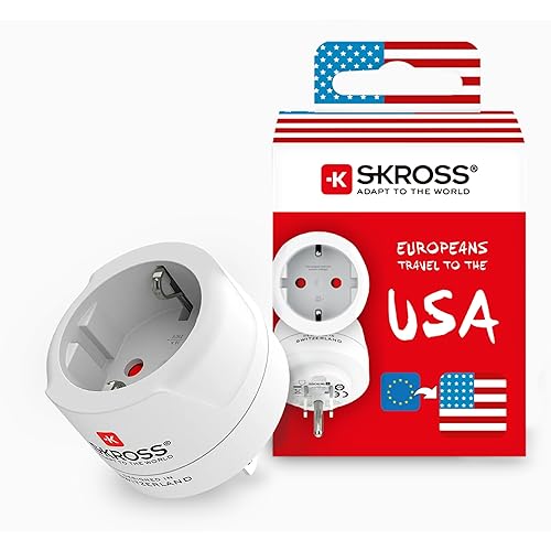 SKROSS Country Adapter Europe to USA White