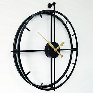 Sponsored Ad - Double Layer Modern Art Big Clock 3D Decorative Large Metal Wall Clocks for Living Room,Minimalism, Battery...