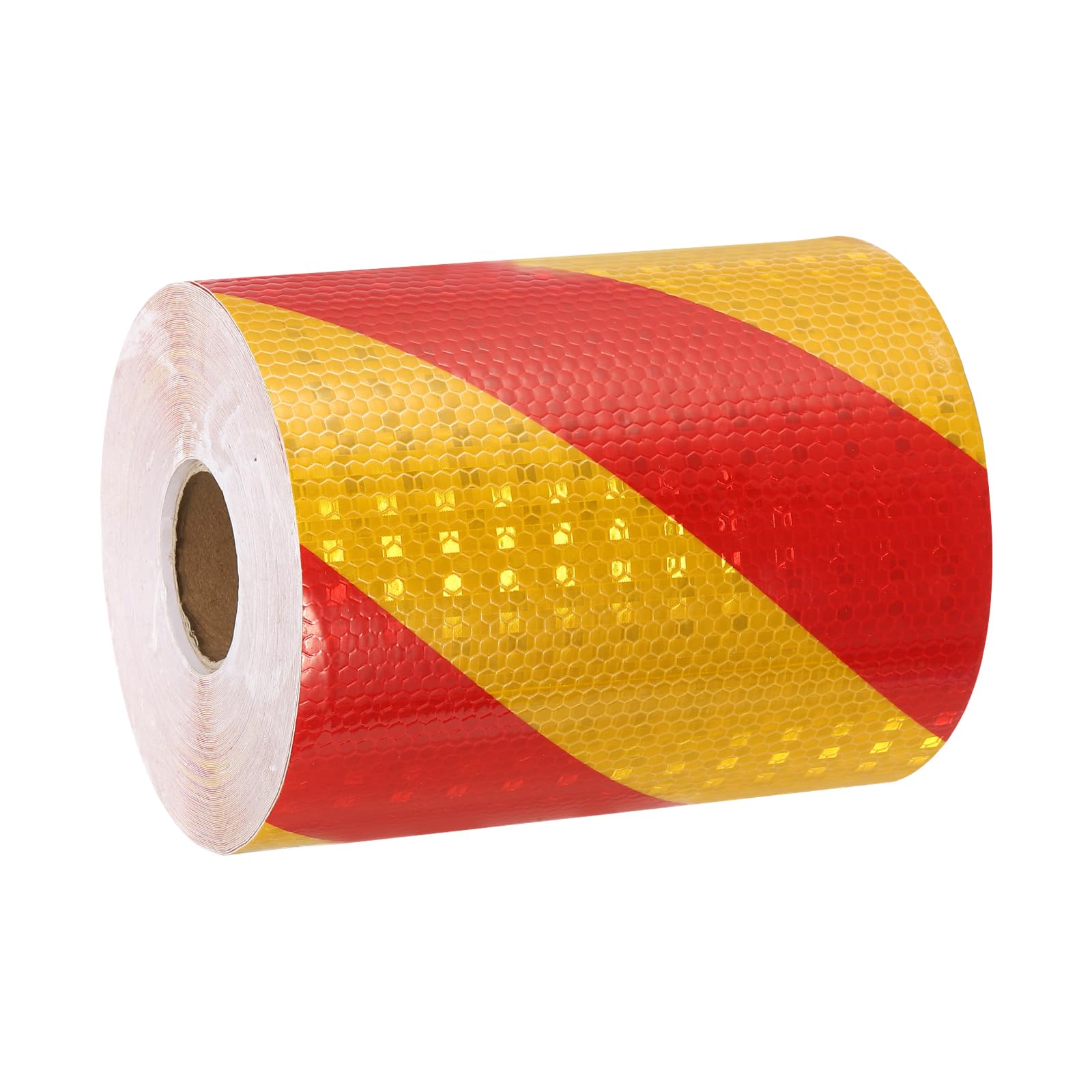 QUARKZMAN Cinta Reflectante 6 Pulgadas X 82 Pies Amarillo Rojo