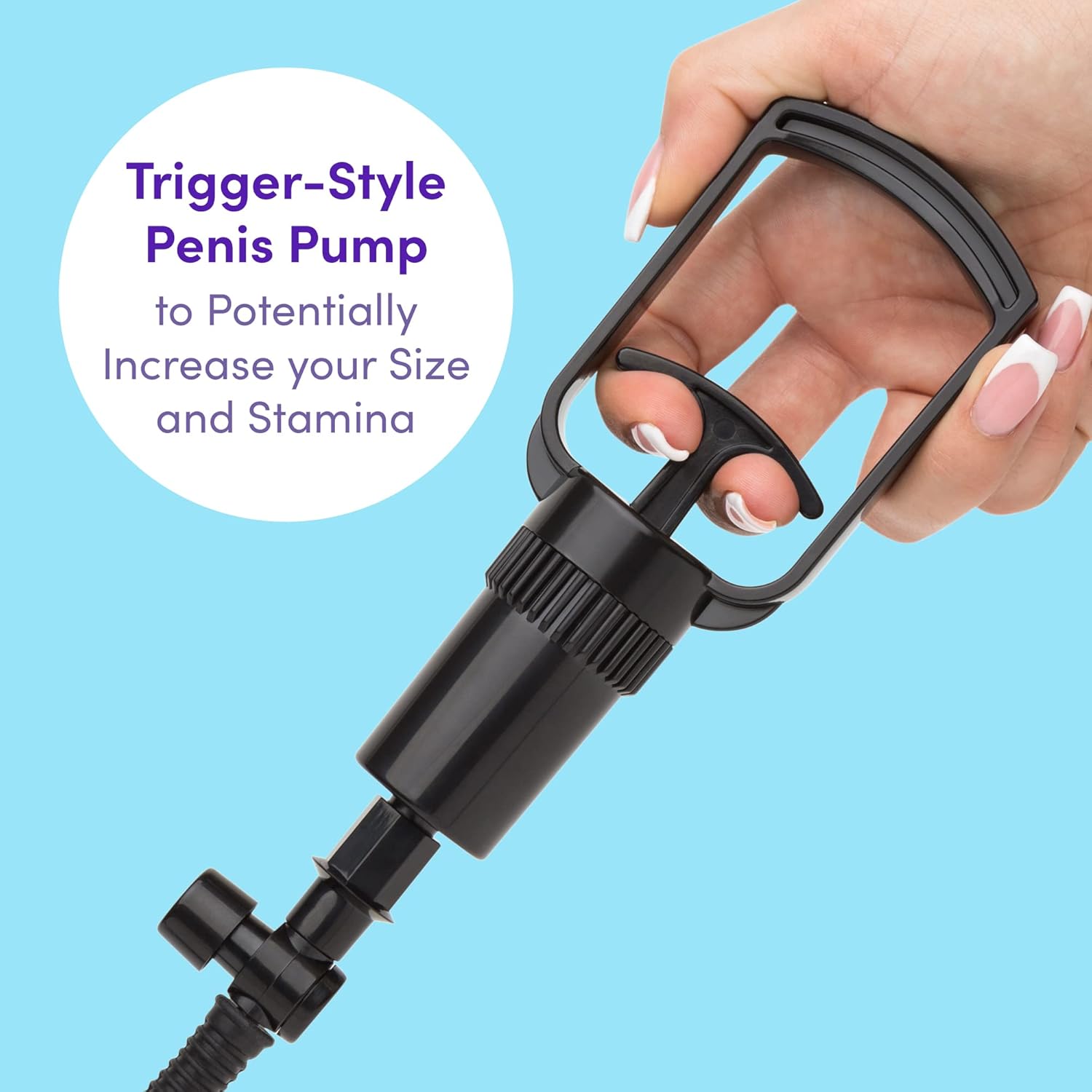 Lovehoney Trigger Male Pump - Soft Plastic - Phthalate Free & Splashproof