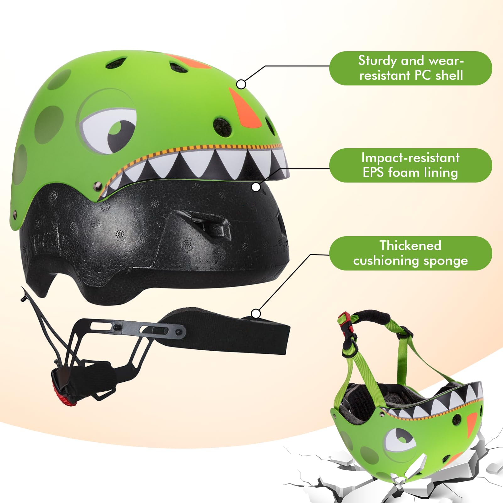 Kinderhelm 2 3 4 5 Jahr Jungen Mädchen | Kinder Fahrradhelm Skateboard Klettern Scooter Laufrad | Größe: 50-54 cm | Verstellbar Kinder Jugend Helm mit CE-Zertifizierung
