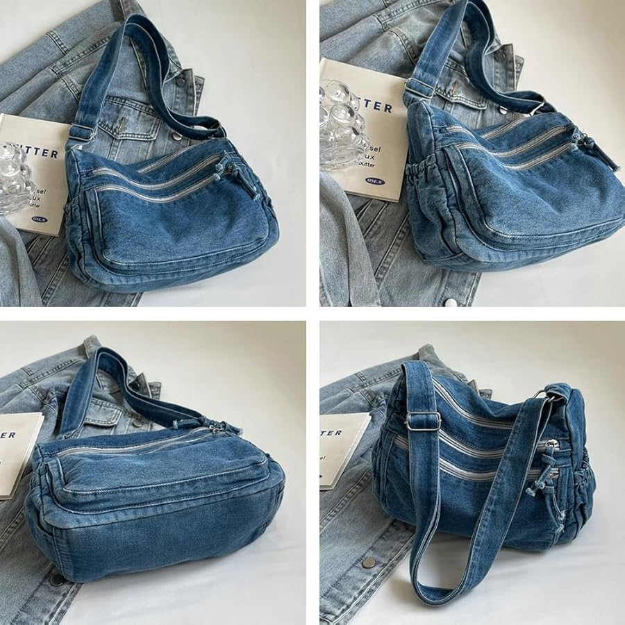 【GRANCY】DenimpantsStyle ShoulderBag GRANCY】DenimpantsStyle ShoulderBag Vintage Denim Shoulder Bag