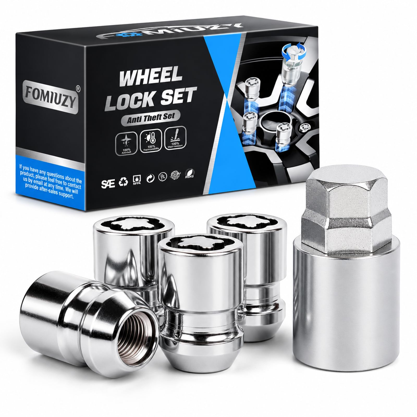 Amazon.com: FOMIUZY Wheel Lock Lug Nut M12x1.5 Anti Theft Fit