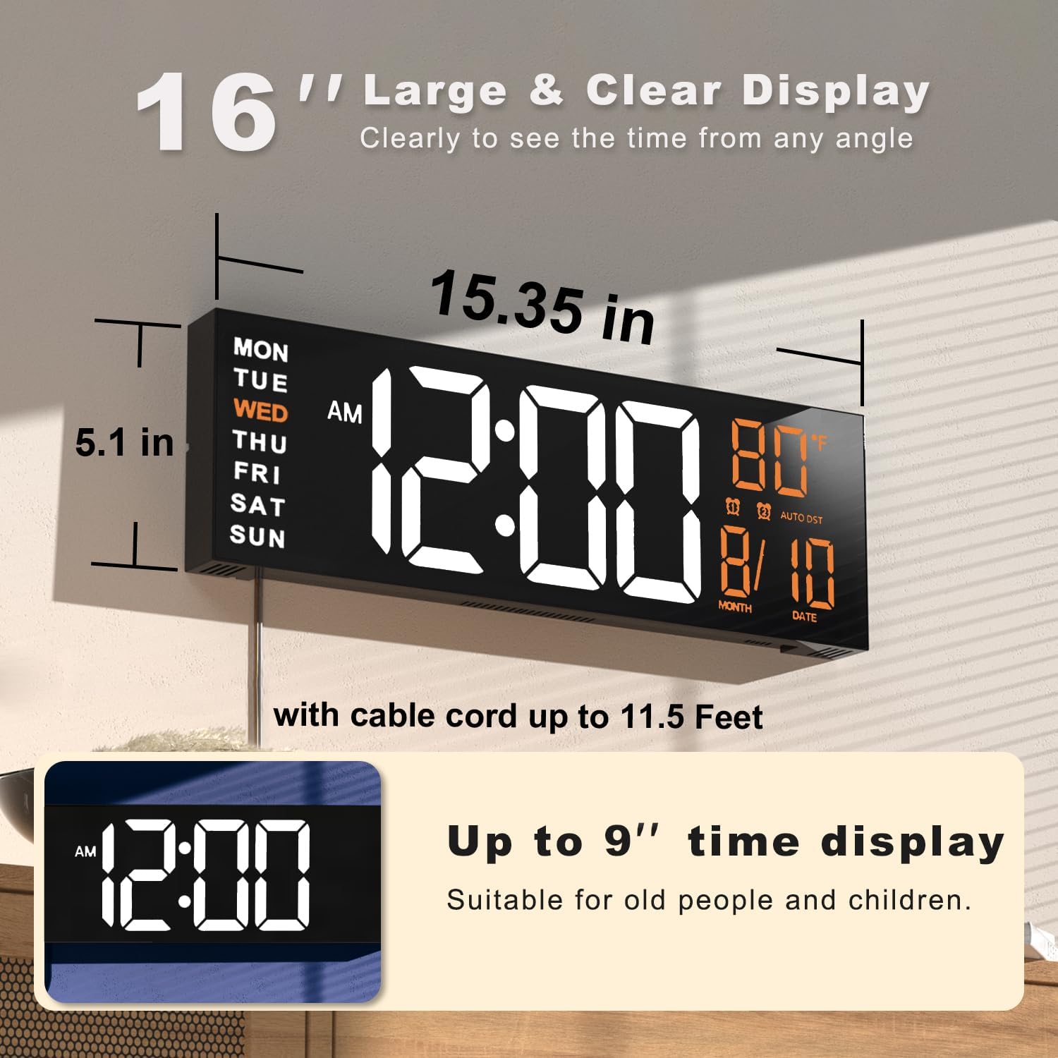 Time in Style: Review of the JALL 16" Digital Wall Mount Clock
