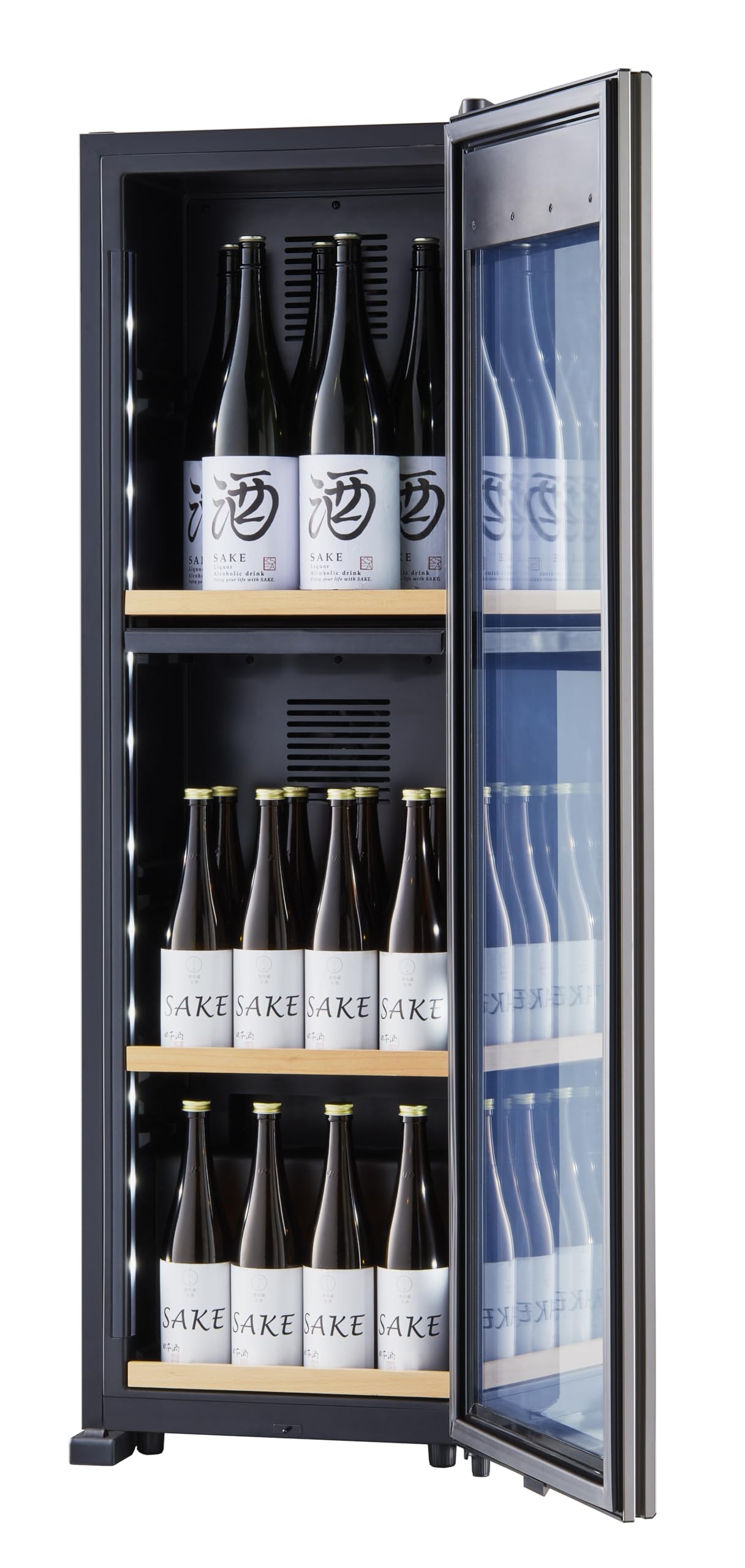 さくら製作所 ZERO CHILLED ワインセラー 日本酒セラー 20本収納 コンプレッサー式 2温度管理 0℃ OSK20-W (ホワイト) - 4