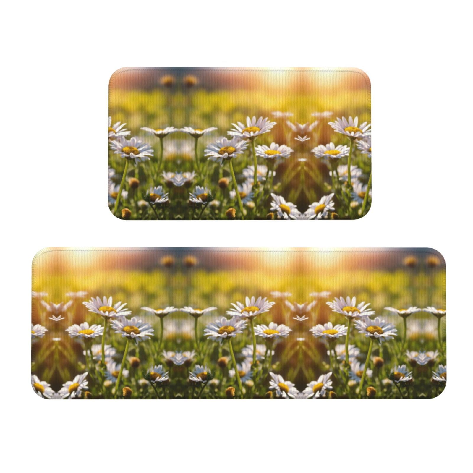 Tapis de cuisine au motif marguerites EdWal pour décorer et protéger le sol de la maison