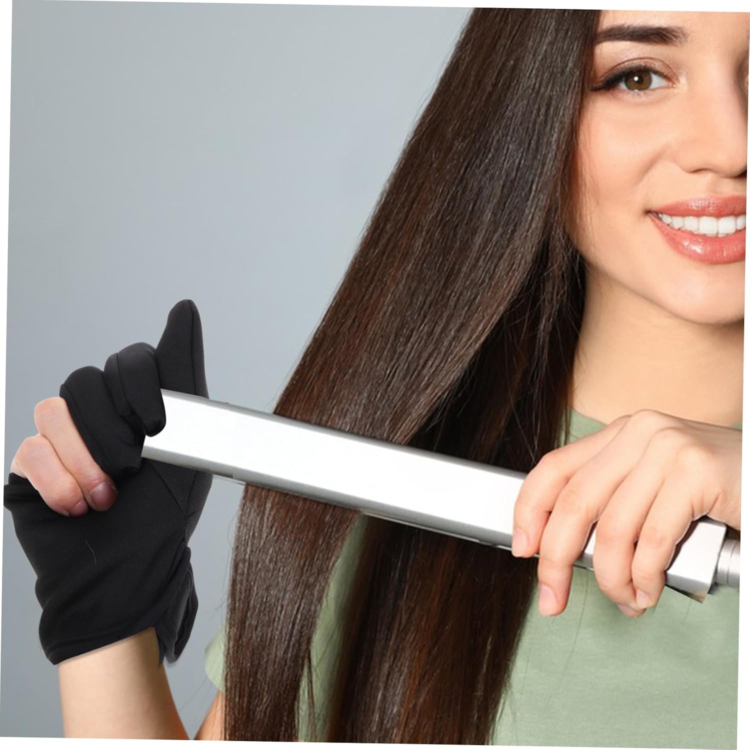 Mechanical Style Fingertip Gloves Heat Resistant for Hair Straightener Curling Iron Protection for Stylists