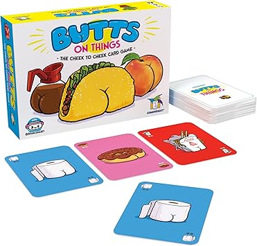 Amazon.com: Gamewright - Butts On Things - The Cheek to Cheek Card Game ...
