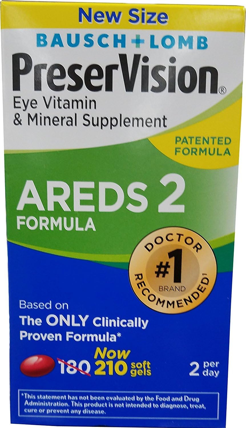 Areds 2 Vitamin & Mineral Supplement 210 Count Soft Gels