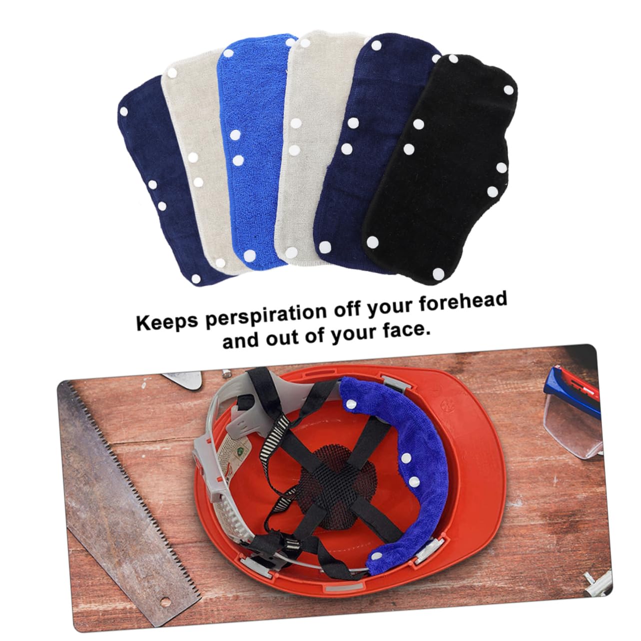 BESPORTBLE 24 Pcs Bandeau Anti-Transpiration Chaud Yoga Serviette Collier Anti-Transpiration Casque De Vélo Coussinets Anti-Transpiration Serviette D'Entraînement Lavage du Visage Bandeau