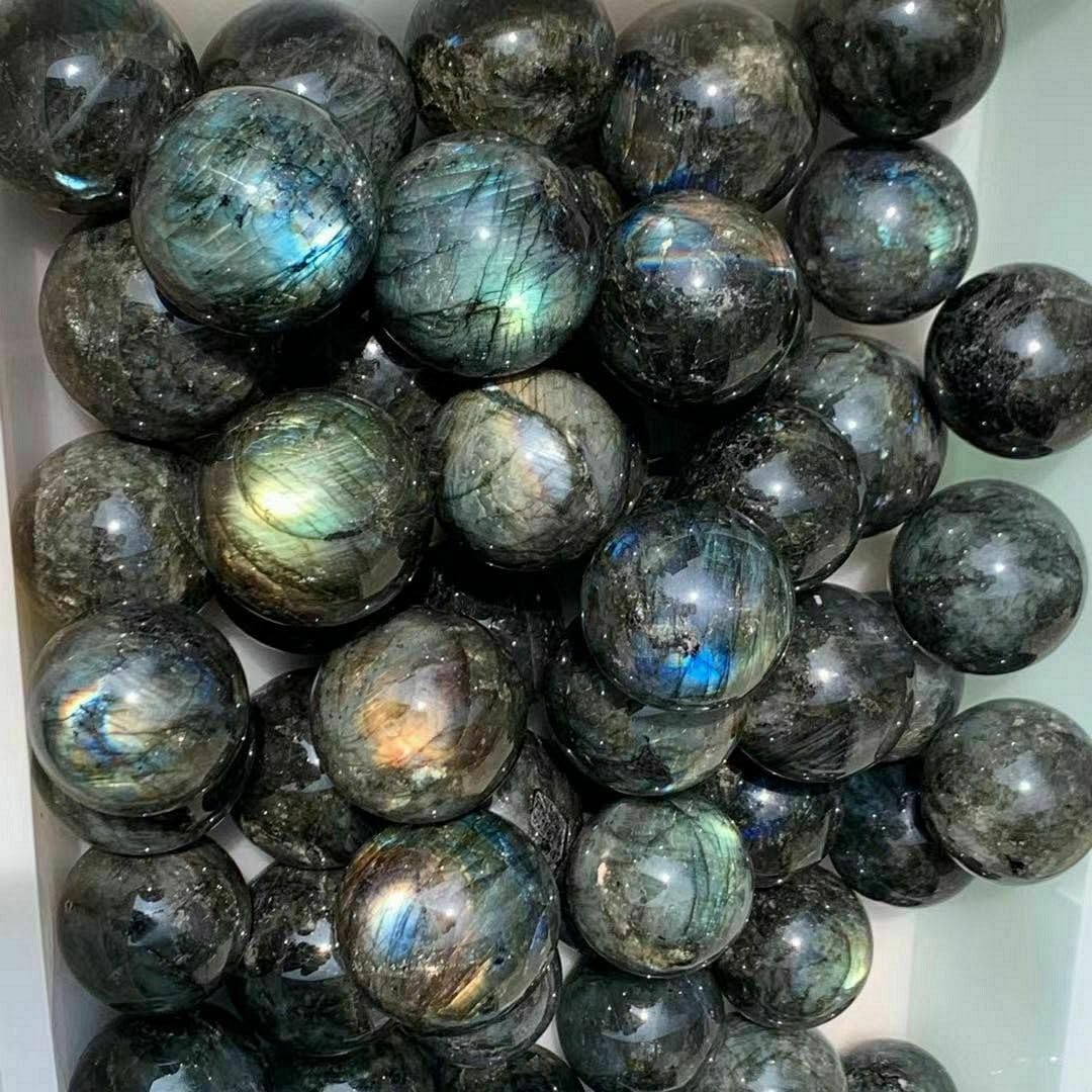 ラブラドライト　丸玉　大玉スフィア ラブラドライト】スフィア○丸玉○ブルーシラー◇天然石
