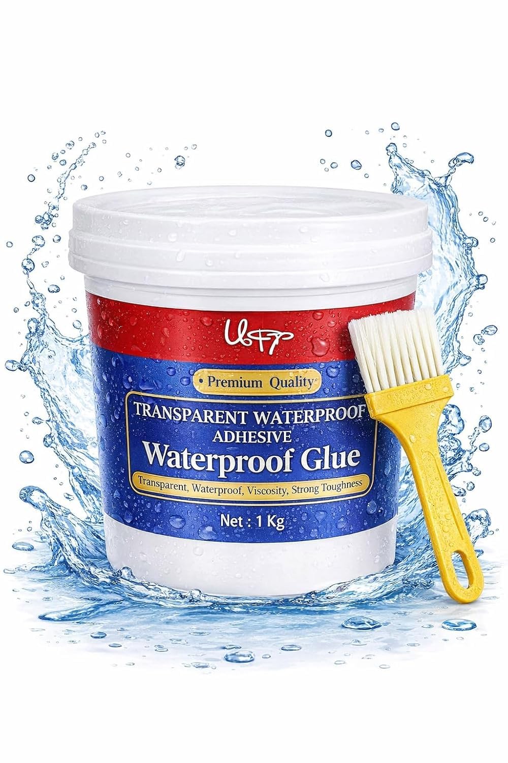 Waterproof Transparent Glue with Brush 1000g | Anti-Leakage Waterproof Coating | Invisible Crack Sealant | Super Strong Gel Adhesive for Roof, Bathroom, Walls, Windows, Tiles & Mildew Protection-image-12