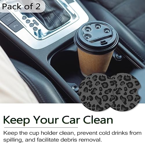 Miniatura 4 de Posavasos de coche de 3.5 pulgadas para portavasos, paquete de 2 posavasos de goma universales antideslizantes grandes para mujeres, accesorios para