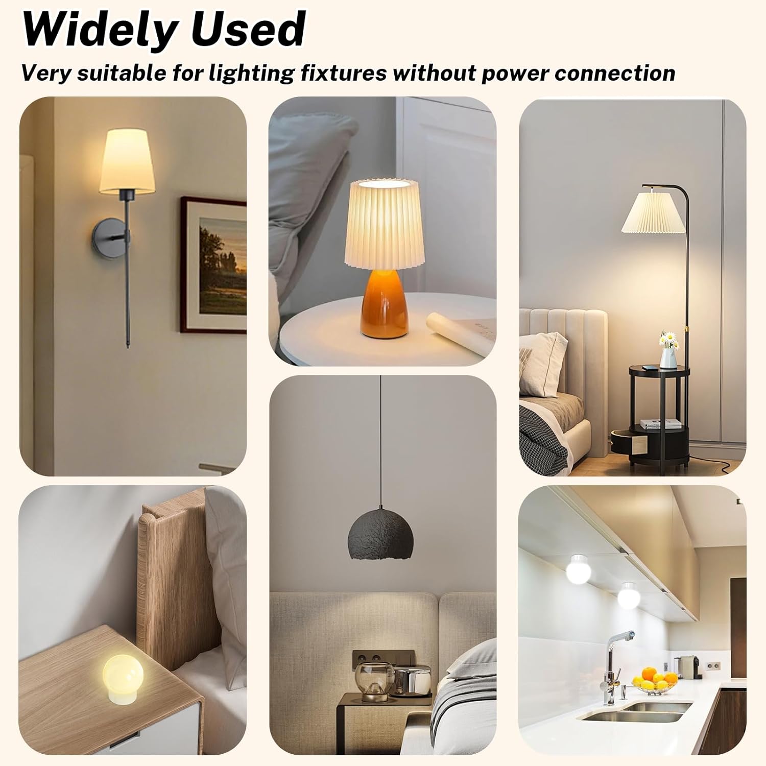 Rechargeable LED Light Bulbs with Remote, Dimmable Magnetic E26 Battery Operated Light Bulb, 12 RGB Colors, 480LM 40W Equivalent, 3 Timer, for Sconces, Lamps Without Power, Camping, Emergency 2 PACK