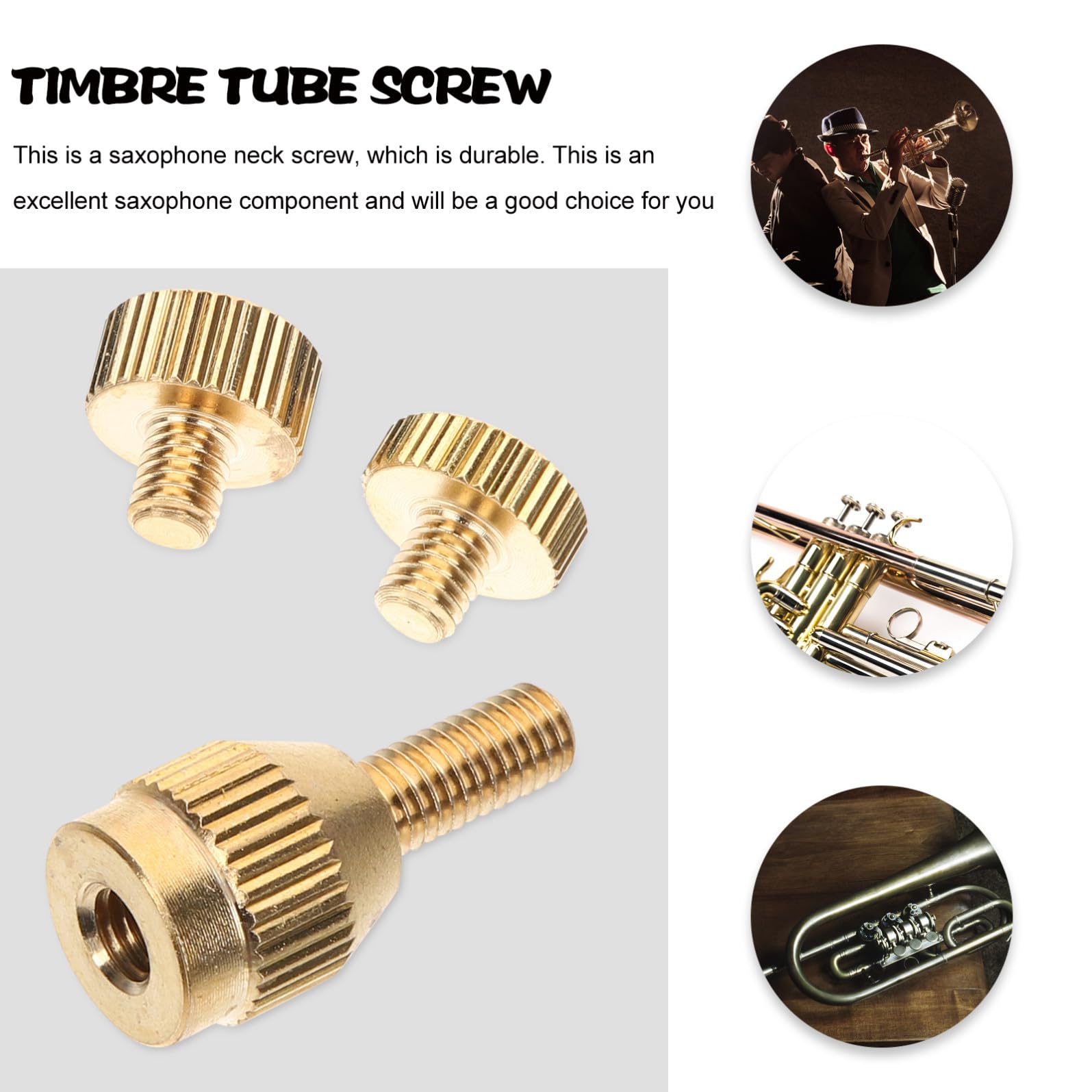HEMOTON 5 Set Vite Di Ricambio Per Il Collo Del Sax Vite Professionale Per Il Collo Del Sassofono Sostituzione Della Del Sax Accessorio Per Strumenti Musicali Metallo Golden