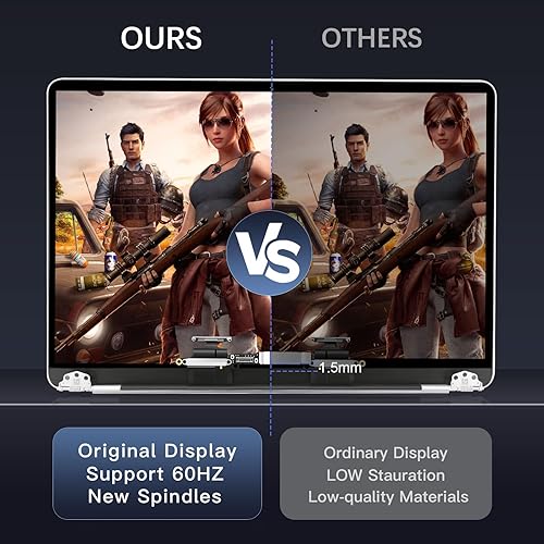 Miniatura 3 de A1466 Pantalla de repuesto de 13.3 pulgadas para MacBook Air A1466 de 13 pulgadas 2012 2013 2014 2015 2017 EMC 2559 EMC 2632 EMC 2925 EMC 3178