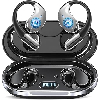 AI Headphones Translator Supports 164 Languages/6 Translation Modes Translator Earphones 3-in-1 Translation Headphones 60H Open Ear Translator Headphones Mic for Learning Travel Business