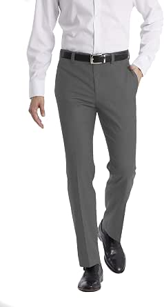 Calvin Klein Men's Modern Fit Dress Pants - Performance Stretch Fabric, Flat Front