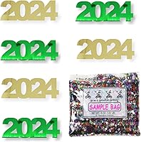 Vista 54 de Confetti Year 2024 Negro, Azul Royal Combo - 2 bolsas de media onza (1 oz)