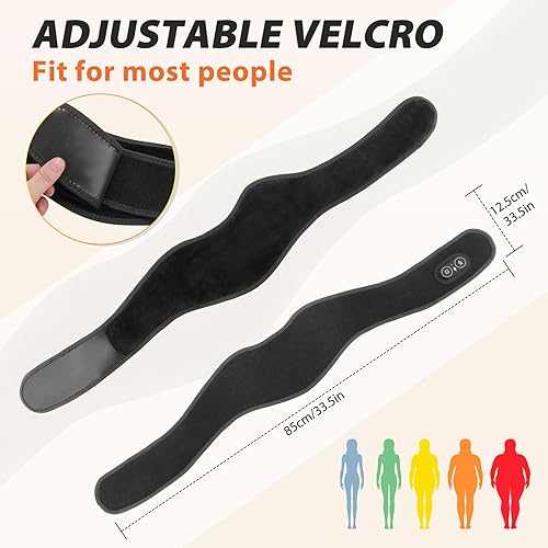 Miniatura 7 de Almohadilla térmica de cuello para dolor de cuello, masajeador de cuello con calor, envoltura térmica inalámbrica con calor de luz roja de 660 nm y