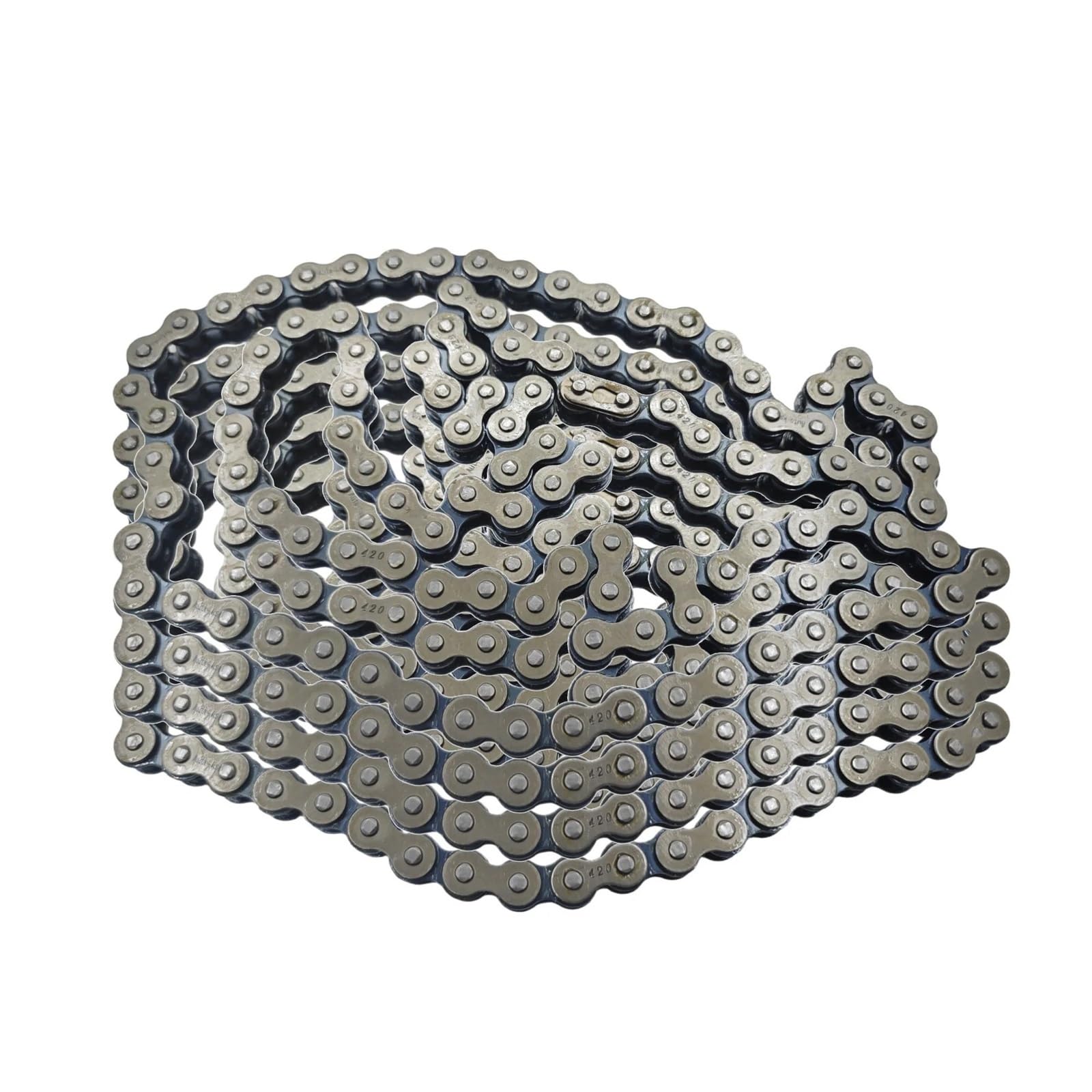 Cadenas de conducción Cadena universal 420 eslabones, 88-140, apta para ATV, quad, MX, enduro, motociclismo y carreras. Cadena Moto(420-108L)