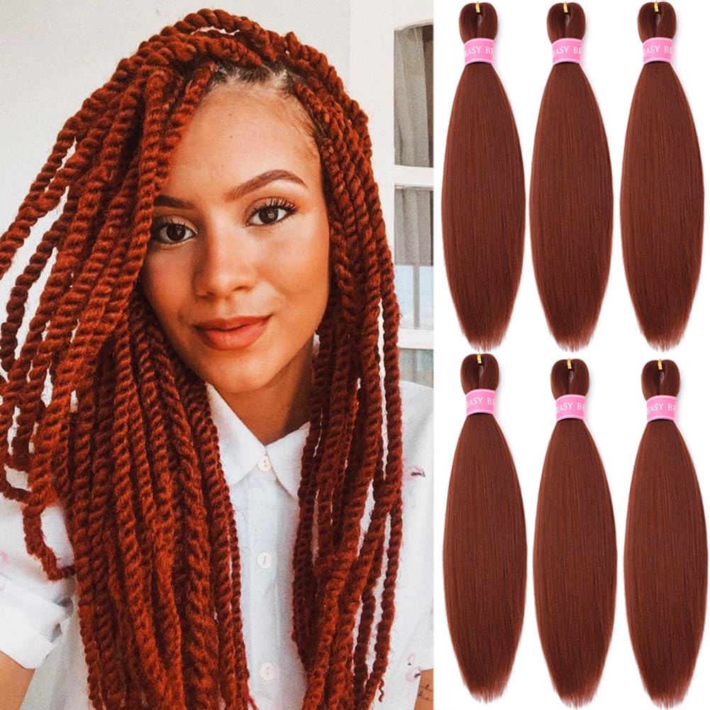 Mychanson Ginger Braiding Hair Pre Stretched 26 Inch 6