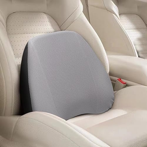 Almohada Lumbar Súper Cómoda, Almohada de Soporte Lumbar para Alivio del Dolor de Espalda con Correa Ajustable, 100% Espuma Viscoelástica y Funda