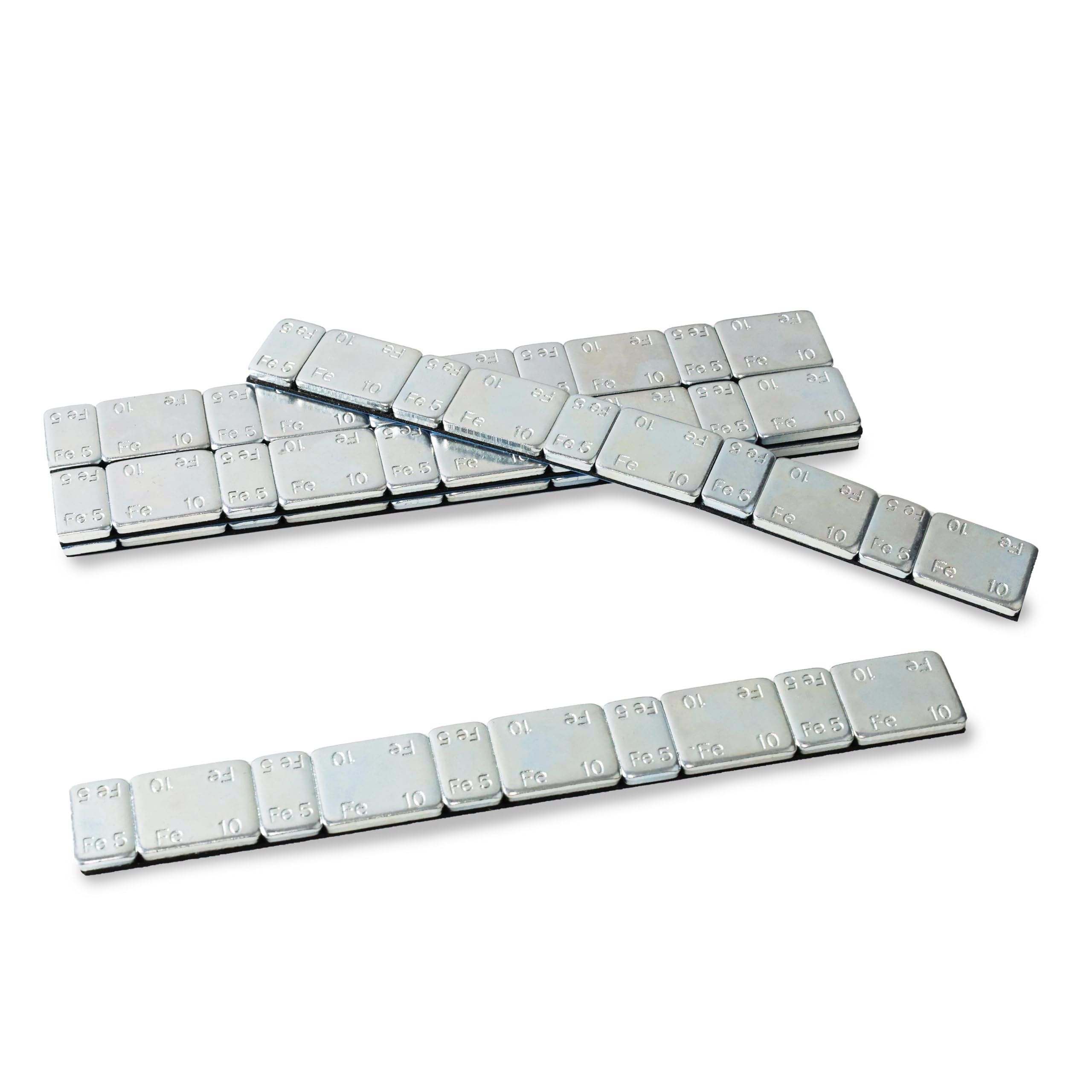 Stick sui pesi della ruota, 5 g x 5 + 10 g x 5 bande adesive per bilanciatore di pneumatici peso barra adesiva 6 strisce