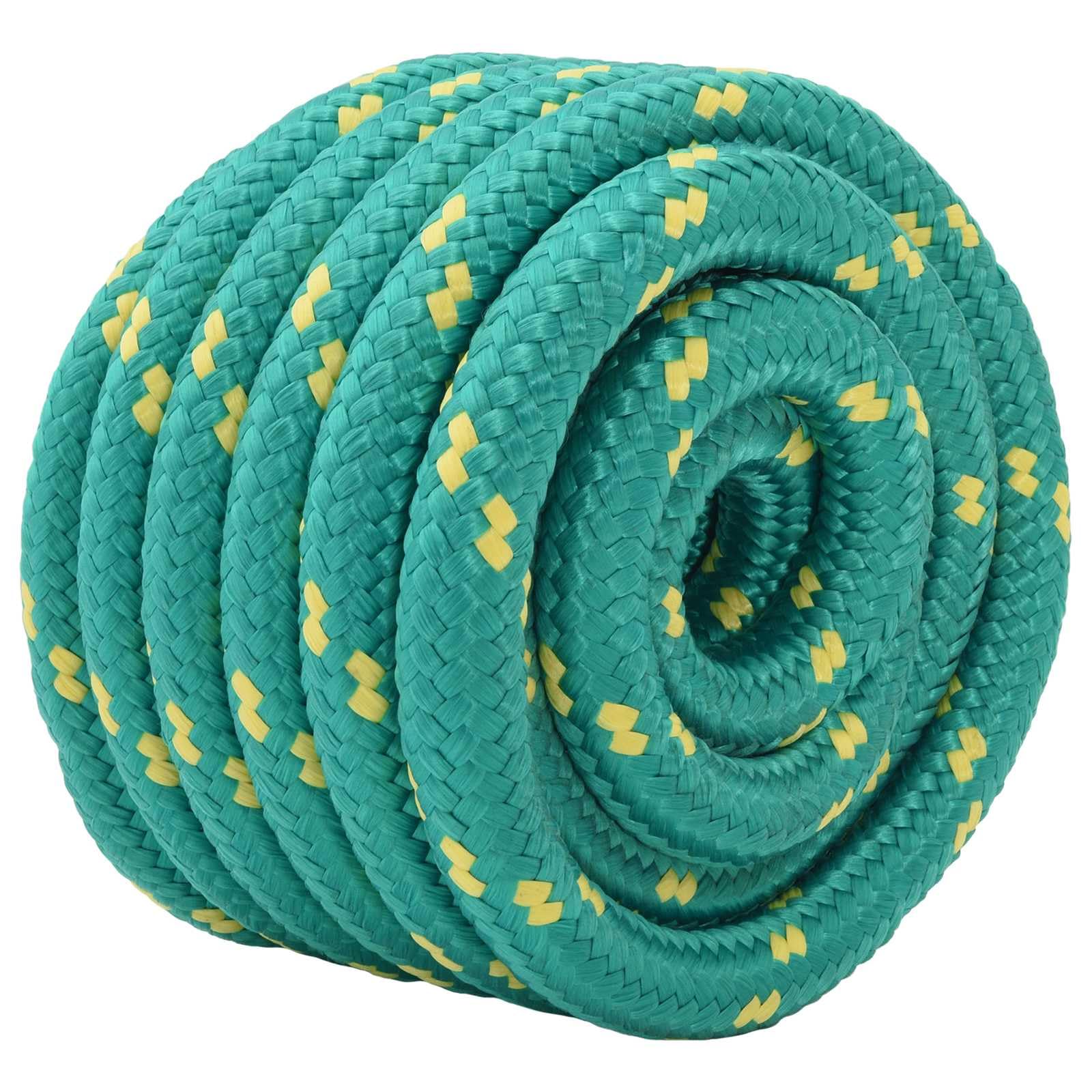 Cuerda de trabajo de polipropileno verde multifuncional para camping, vela, transporte, canotaje, kayak y pesca, diámetro 30 mm, longitud 50 m