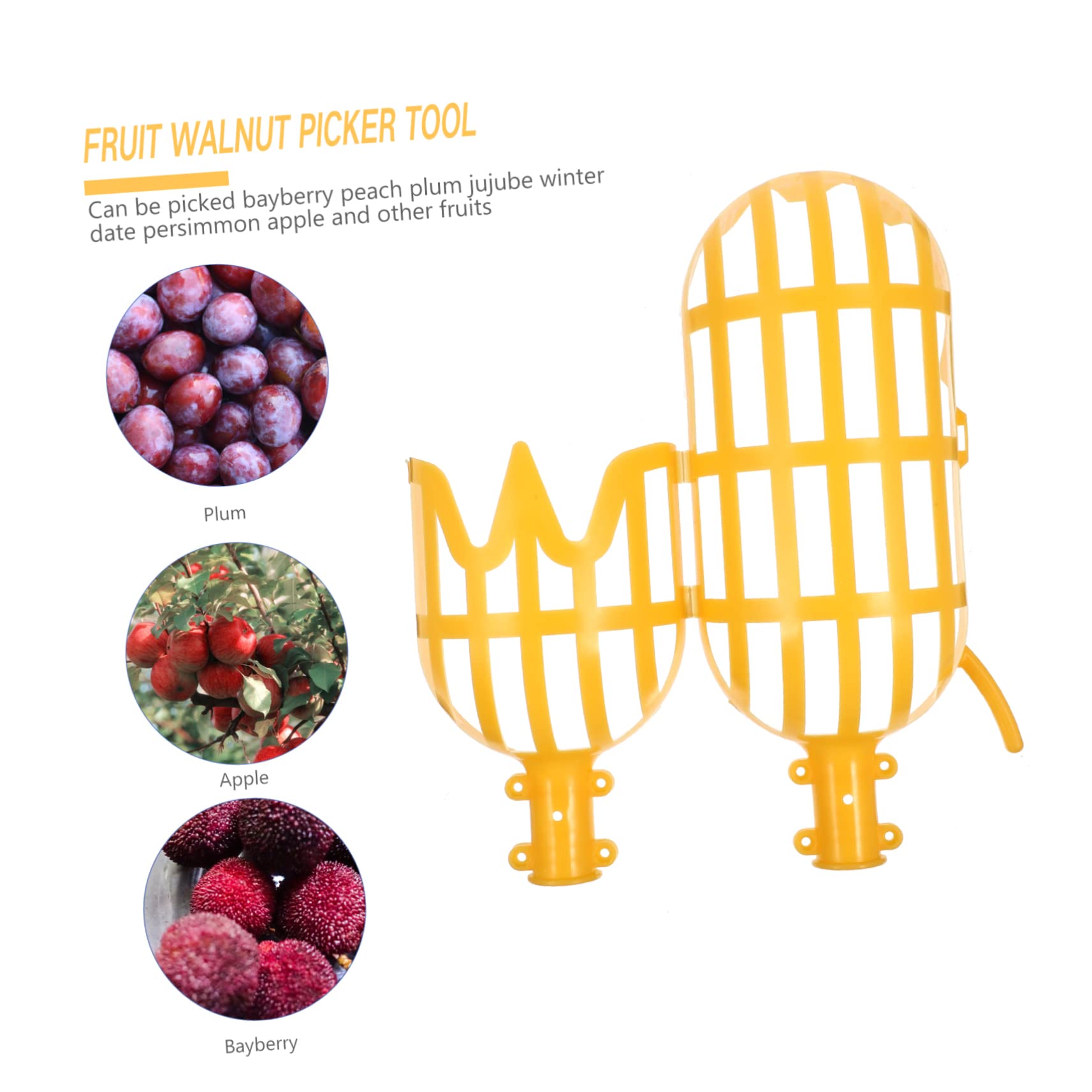 Sosoport 6pièces Cueilleur De Fruits Professionnel Outil De Récolte Pratique pour Fruits Ramassage Dommages pour Pêches Et Baies Outil Légers Et Ergonomiques
