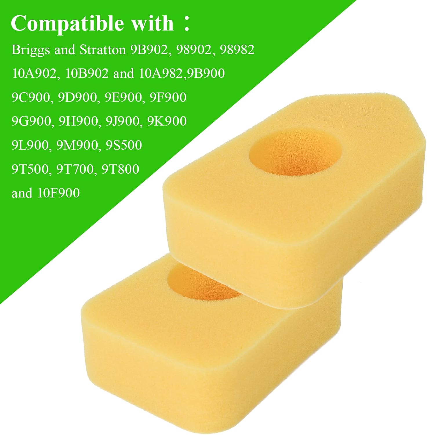 698369 Foam Air Filter Element Replacements for Briggs & Stratton 4216 5088 5099 5086K 5088H Replace MTD 490-200-0011,Lawn Mower Engine Motors air Filter - 10 Pack