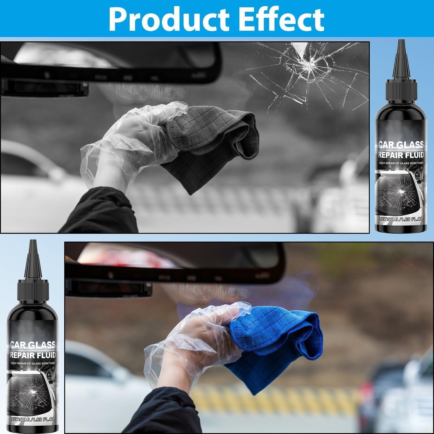 2026 New Windshield Crack Repair Kit,Universal Car Windshield Crack Repair Fluid Repair Liquid for Automotive Windscreen Tool — view 5