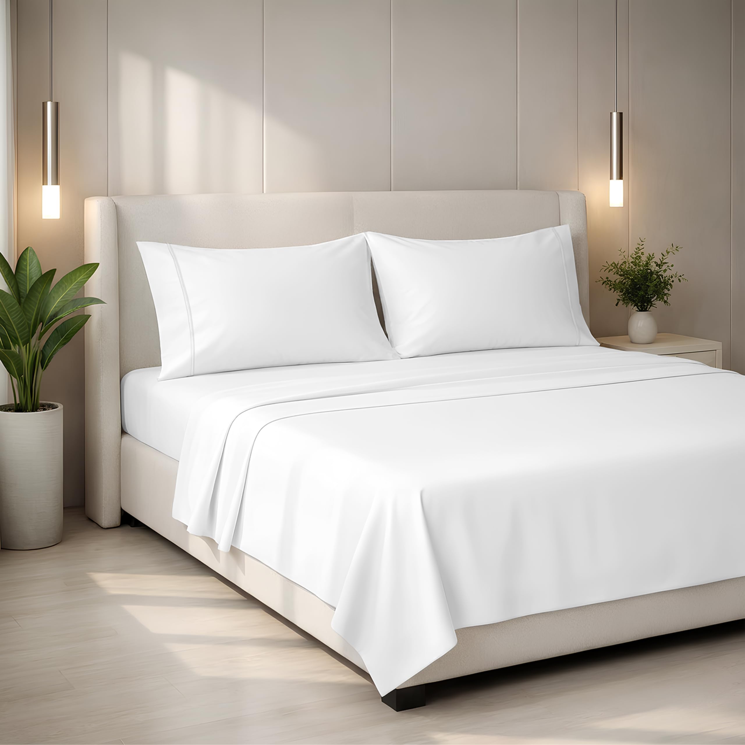Mayfair Linen 100 Egyptian Cotton California King Sheets Set - 2000 Series Luxury Sheets Cal King Size Bed