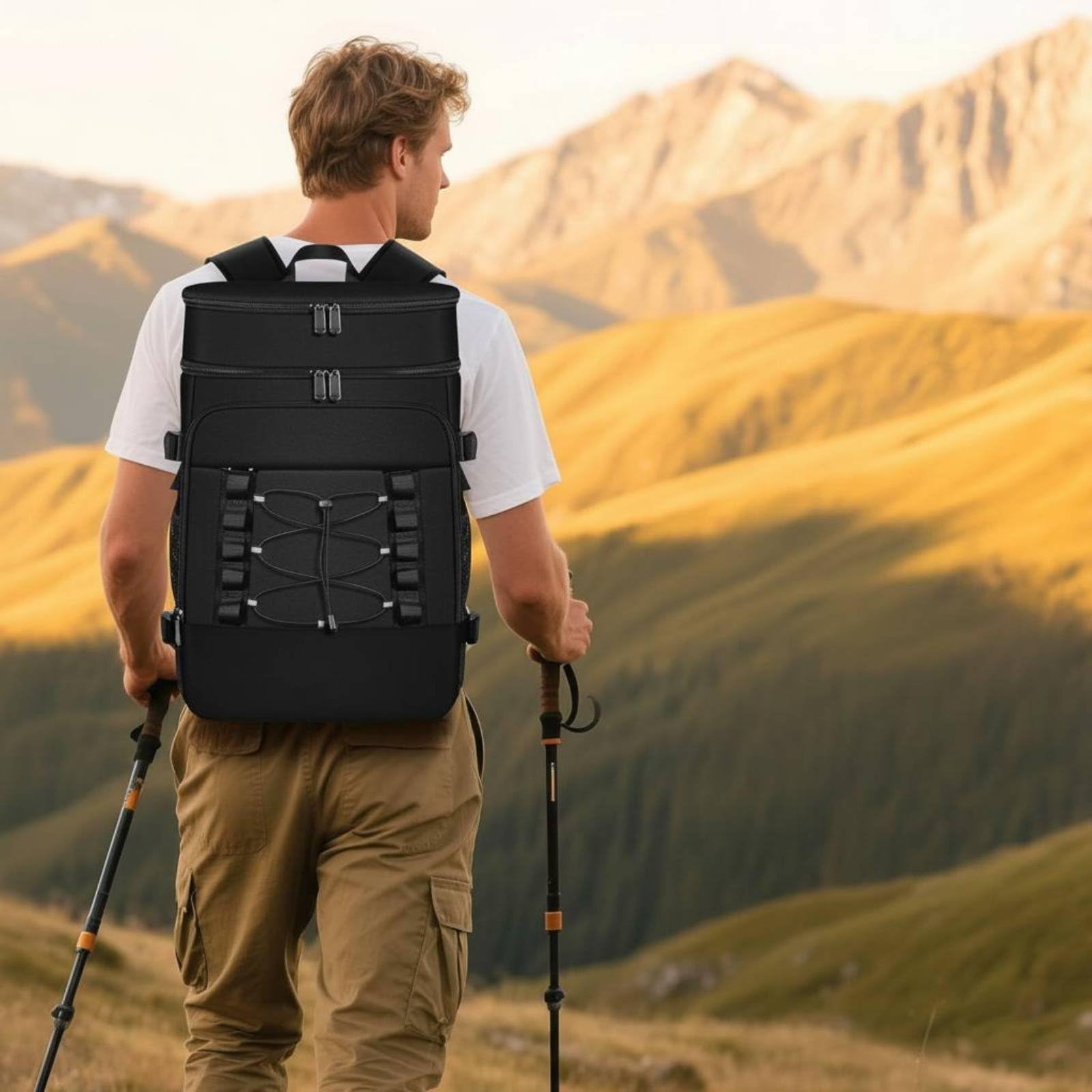 Milageto Zaino Frigo da Picnic Ampia Capacità Zaino da Picnic Uso Esterno per Outdoor, Campeggio, Escursioni