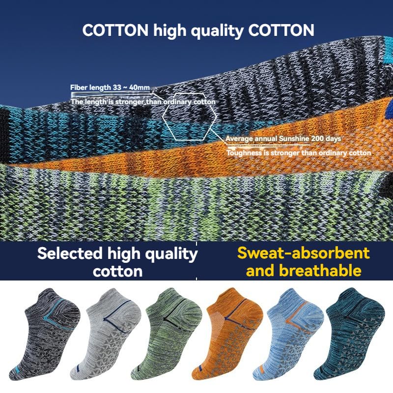 Image of WEAREWE Women's Yoga Socks 6 Pairs Non Slip Socks Pilates Ballet Barre Barefoot Hospital Anti Skid Socks for Women Men