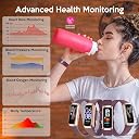 Mckkymi Fitness Tracker,2025 Smart Watch with Blood Pressure Heart Rate & Sleep Monitor IP67 Waterproof Step Calorie Counter Pedometer Fitness Activity Watch for Men Women Android iOS Phone (Purple) gallery image