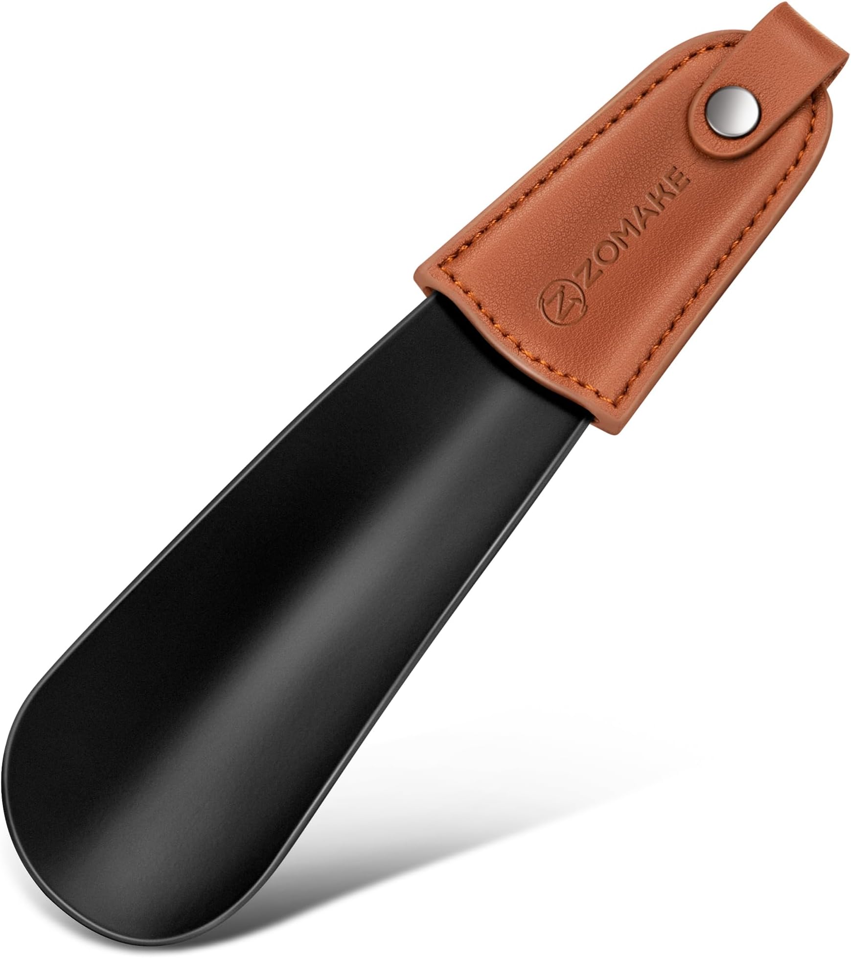 ZOMAKE Metal Shoe Horn,Small Travel Shoehorn for Men Women Kids,6.7'' Portable Shoe Spoon Helper