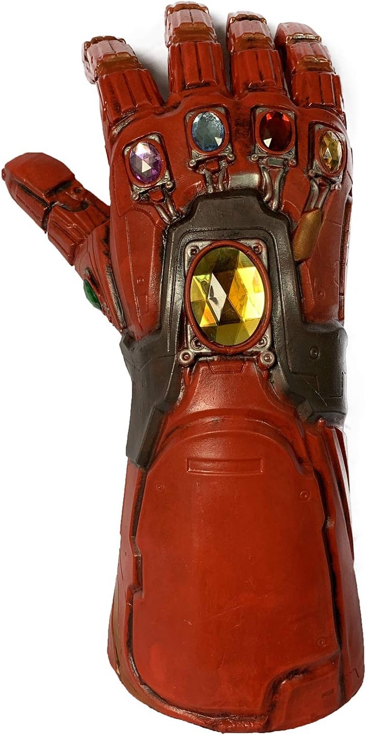 JiangKai Avengers EndGame Iron Man Glove Infinity Gauntlet Hulk Latex Cosplay Props Red