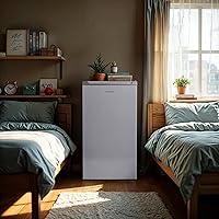 Vista 25 de Frigidaire Mini refrigerador, compartimento compacto para congelador, control de termostato ajustable, puerta reversible, serie contemporánea, 3.2