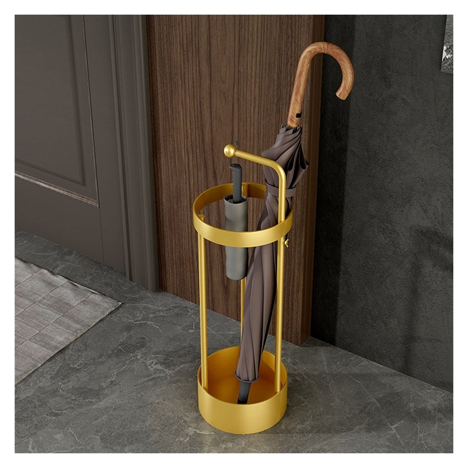 Porte-parapluies métallique pour éviter les sols mouillés dans l'entrée