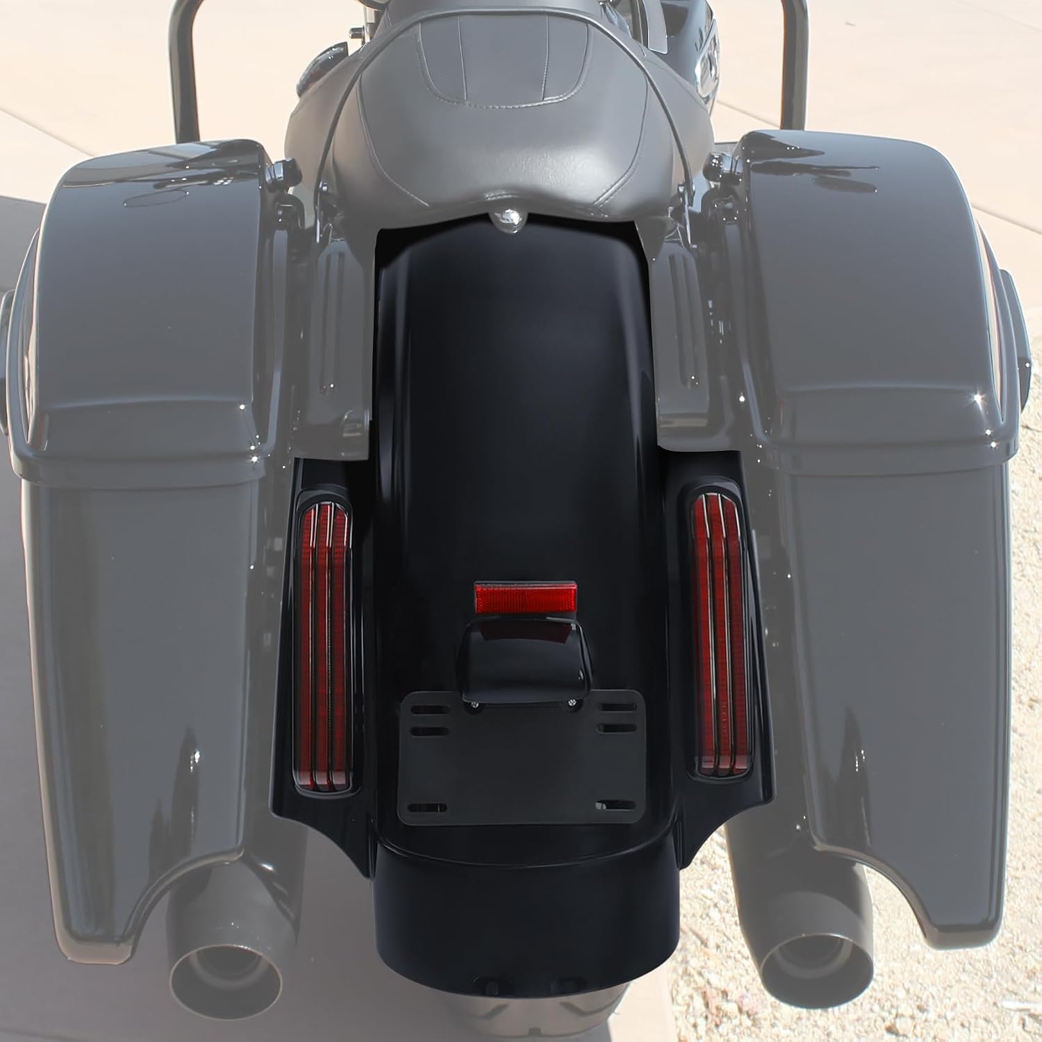 TCMT LED Rear Fender with Rear Fascia System Fits For Harley Touring Electra Street Glide Road King Road Glide Ultra Limited 2014-2024