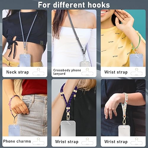 Miniatura 6 de X-Lounge Almohadillas de cordón para teléfono celular, parche de TPU duradero más delgado para teléfono, lengüeta universal transparente sin