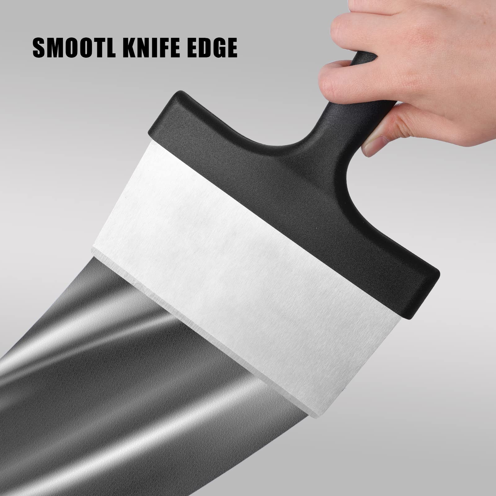 Raschietto Per Griglia In Acciaio Inox SAVITA - Spatola Multiuso Per Barbecue Con Manico Ergonomico - Foto 3