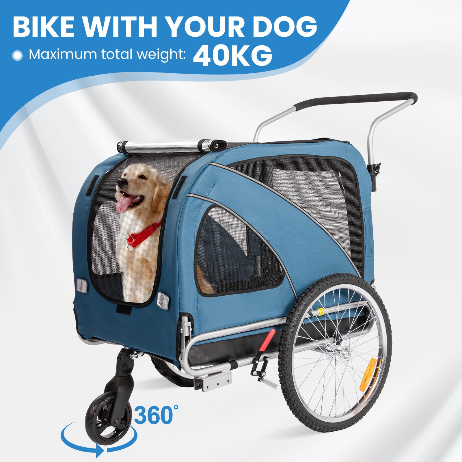 Amazon.co.jp: Sepnine & Leopets 2イン1 中型自転車 ペット 犬