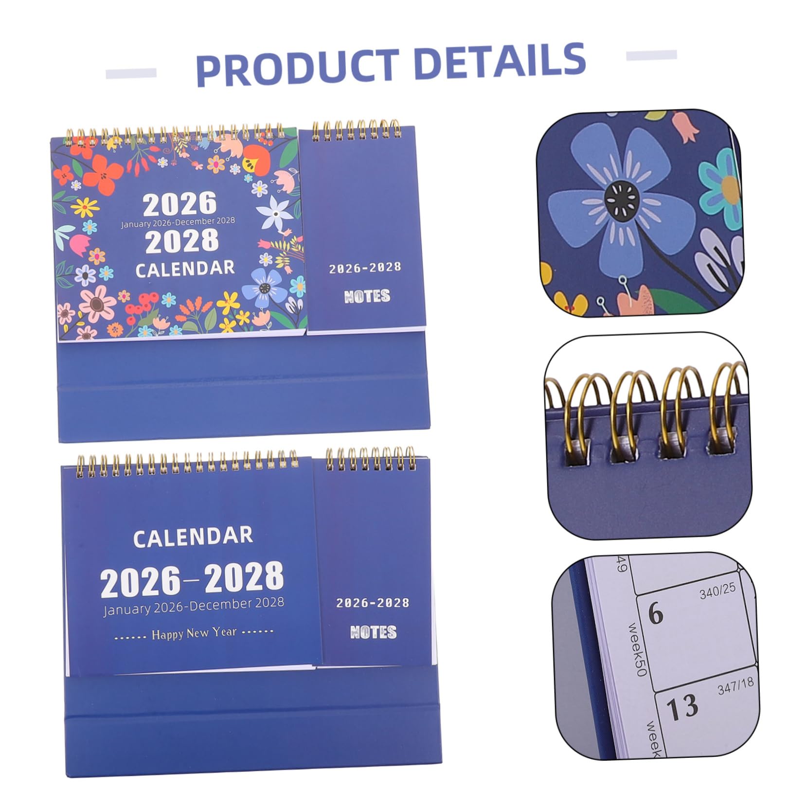 GALPADA 2piezas Calendario De Escritorio De Unidades Planificador Mensual Para Oficina y Estudio Agenda Diaria De Calendario De Escritorio