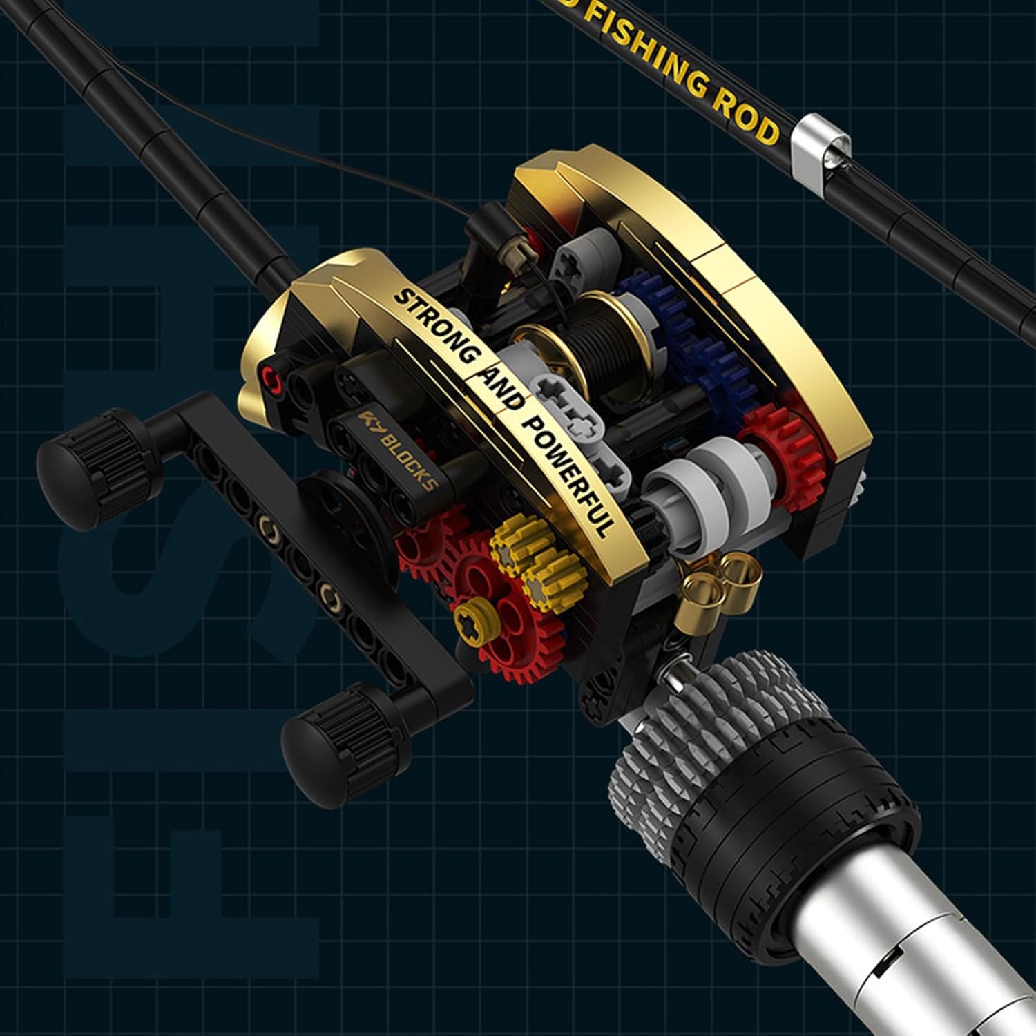 Fishing Rod Building Set, Simulator Fishing Pole Gear Model Kit for Adults, Age 14+, Feature Reel Combo & Fishing Lures, Unique Birthdays Gift for Fisherman Enthusiasts, (425PCS, A-K96227)